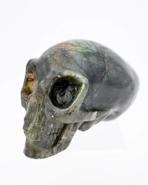 Crâne de type Alien en labradorite - ref259 – Image 3