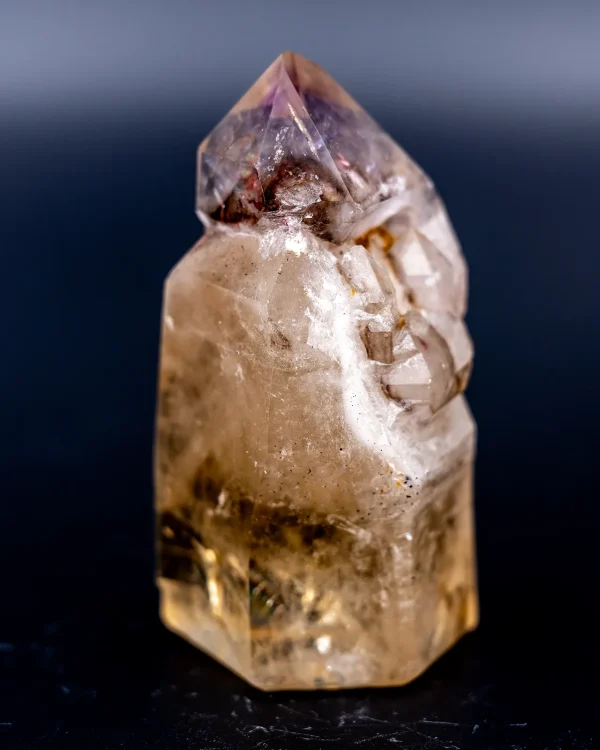 Quartz citrine avec sceptre - sp0133m