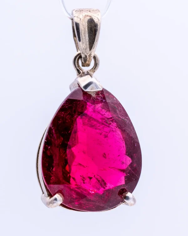 Pendentif de tourmaline rose facetté - ref00500ag – Image 3