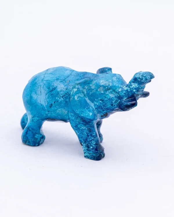 Eléphant en azurite du Congo - ref0053 – Image 2