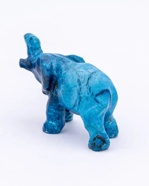 Eléphant en azurite du Congo - ref0053 – Image 4