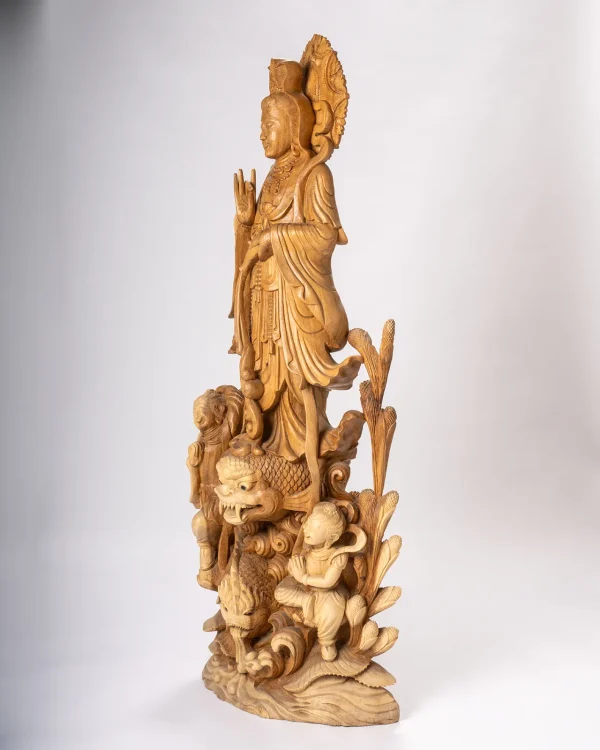 Kuan Yin Bois sculpté Bali - ref01mbal – Image 2