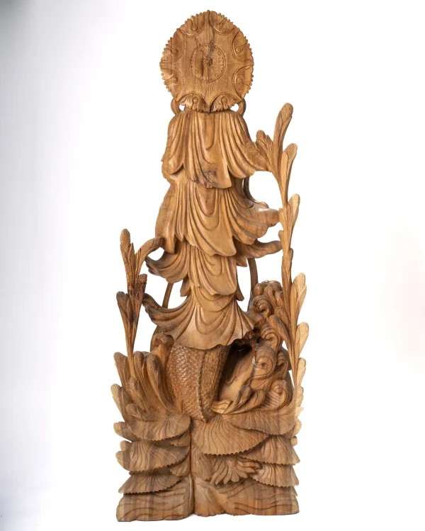 Kuan Yin Bois sculpté Bali - ref01mbal – Image 4